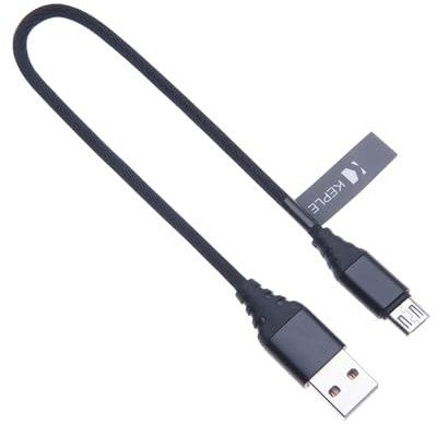 Cavo micro USB | Cavo di ricarica rapida Caricabatterie Android Nylon intrecciato Compatibile con Motorola Moto G6 / G6 Plus / G6 Play, G5 / G5 Plus, Smartphone G4 | USB B ad alta velocità 0,25 m