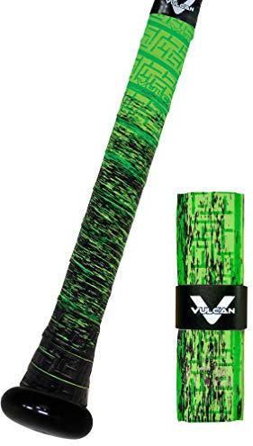 Vulcan 1.00mm / 1.75mm Grip | Baseball/Softball | Multiple Colors, Impugnatura per Mazza da 0,50 mm Unisex, Slime Verde, 0.50mm | Thinnest | Wood Bat