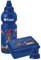 Fizzii Set Trinkflasche 600ml + Lunchbox inkl. Obst-/ Gemüsefach (schadstofffrei, spülmaschinenfest, Motiv: Weltraum)