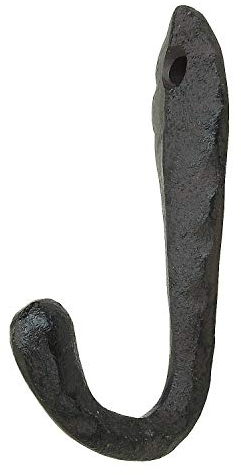 MACOSA SA89036 Garderoben-Haken 2 Stk. vintage Gußeisen Dunkelrostfarben Deko-Haken Nostalgie Wand-Haken Kleiderhaken Handtuchhaken Schlüssel-Haken