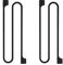 SCSpecial 2 Stücke Magnetischer Verschluss Anti-Verlust-Strap Kompatibel mit AirPods 2 und 1 Haltebänder Sport Silikon Lanyard Kompatibel mit Apple Wireless Kopfhörer (Schwarz)