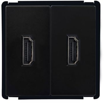 LEDKIA LIGHTING Prise Double HDMI Modern Noir