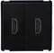 LEDKIA LIGHTING Prise Double HDMI Modern Noir
