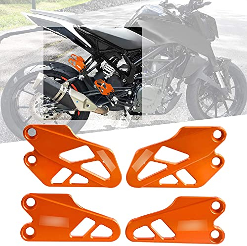 DUKE 125 390 4pcs Vorne Hinten Pedalschutz Fußraste Fersenschutz für Duke 125 390 Duke 250 2017 2018 2019 2020 2021 2022 2023-Orange