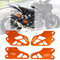 DUKE 125 390 2017-2024 Moto Pedale Protezione del Tallone Foot Peg Protector per Duke 125 250 390 2017 2018 2019 2020 2021 2022 2023-Arancione