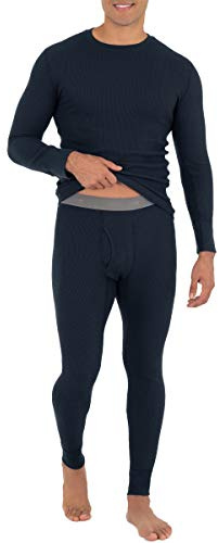 Fruit of the Loom Herren Thermounterwäsche-Set aus recyceltem Waffelmuster (Ober und Unterteil)