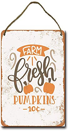 Mefoll Farm Fresh Pumpkins 10 Cents Holzschild, 20,3 x 30,5 cm
