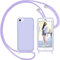 Nupcknn Liquid Silikon Handykette Hülle für iPhone 7/8/SE 2020 Hülle Necklace(abnehmbar) Hülle mit Kordel zum Umhängen Handy Schutzhülle mit Band (Lila, 4.7)