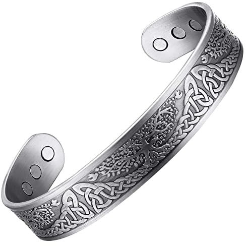BioMag Magnetic Copper Bracelet for Men Magnetic Bracelet High Gauge 99.9% Solid Copper with Magnets Anti-Allergies Copper Bracelets