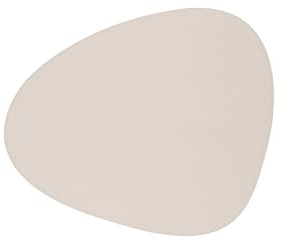 LindDNA Glasuntersetzer Curve aus recyceltem Nupo Leder in der Farbe Soft Nude mit Einer Größe von 11x13cm, 991144