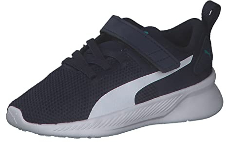 PUMA Unisex Baby Flyer Runner V Inf Sneaker, Peacoat Puma Weiß Deep Aqua, 21 EU
