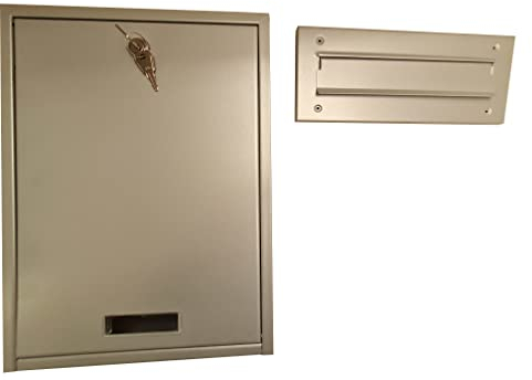 Mauerdurchwurf Innentür Briefkasten Türbriefkasten Durchwurf C4 Silber