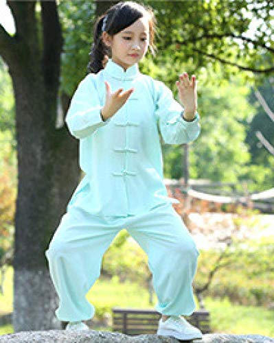 Generic Traditionelle chinesische Tai-Chi-Uniform für Kinder,Bequeme Baumwolle und Leinen - Für Tai-Chi-Übungen,C-150cm (C 110)
