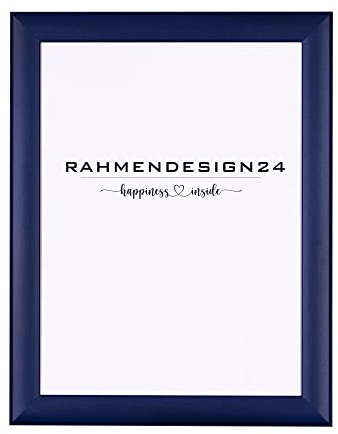 Rahmendesign24 Bilderrahmen Fiona 50x75 Dunkelblau Fotorahmen, Wechselrahmen, Posterrahmen, Puzzlerahmen