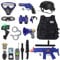 deAO Polizei Rollenspiel Set Kinder, Polizei Kostüm Kinder mit Weste, Helm, Spielzeuggranaten Handschellen Walkie Talkie, Polizei Spielzeug für Kinder Jungen Karneval Halloween