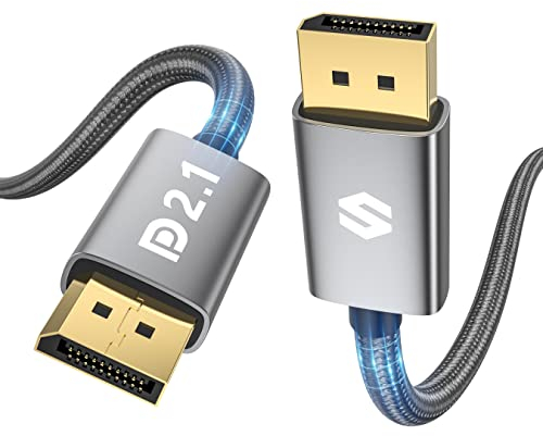 Silkland 16K DisplayPort Kabel 2.1 2M, 4K@240Hz/180Hz/165Hz/144Hz, 2K@240Hz/360Hz, 8K@120Hz, 40Gbps, HDR10, DSC 1.2a, G-Sync & Free-Sync, DP Kabel 2.1 für Gaming Monitor, Grafikkarte, PC