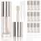 COSIDEA 14 leere 6 ml große Doe Foot Zauberstab, klobige Lipgloss-Röhren für DIY-Lipgloss, rosafarbene runde Lipgloss-Behälter mit dickem Zauberstab, silber