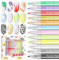 Saviland 12Pcs Nail Art Pens: Nail Art Tools for 3D Nail Polish Pens Nail Dotting Tools Acrylic Paint Pens Drawing Painting Point Liner Pen for Nails Art Design, Nail Art Kit for Home Salon