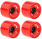 Folpus 4 Stück 70 Mm Longboard Ersatz Skateboard 78A Härte Räder Cruising Wheel ABEC Außenhülle, rot
