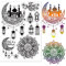 GLOBLELAND Eid Al-Fitr Transparente Stempel Für DIY Scrapbooking, Laternen, Luna, Silikon, Klare Stempelsiegel, Transparente Stempel Für Karten, Fotoalbum, Tagebuch, Heimdekoration