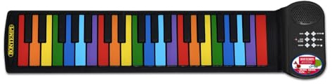 Bontempi - ColorKeys - Piano Roll Up 37 Tasti con Note Colorate | per Imparare e Creare Melodie Con Gioia