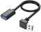 YSJJZRL 90 Degree USB 3.0 Extension Cable Straight/Up/Down/Left/Right Angle USB Male to Female Extender Cord (0.5M,Down)