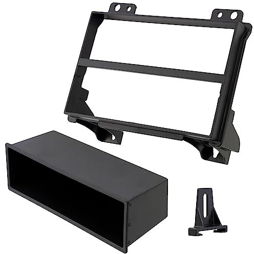 AERZETIX - C22348 - Cadre/façade/Adaptateur 2 ISO pour autoradio de Voiture - en Plastique - Compatible avec Ford Fiesta 2002-2005, Fusion 2002-2005