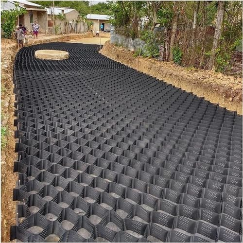 AviiSo Lastra da Giardino Griglia geografica per il controllo dell'erosione 5 cm di altezza Griglia Geocell scalabile, Finitrice per griglia a terra per carichi pesanti per muri di sostegno Via Passer