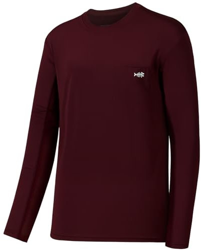 Bassdash Herren UPF 50+ Performance Langarm T-Shirt UV-Sonnenschutz Angeln Wandern Sport Shirts