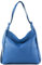 modamoda de T192 Damen Leder Rucksack Schultertasche 2in1 handmade in Italy, Farbe:Signalblau