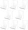 Bymivofun 8 Pcs Porte-livre en acrylique, Porte brochures incliné transparent, Présentoir de livres en acrylique transparent pour téléphones, enseignes, brochures, affiches de menu, magazines