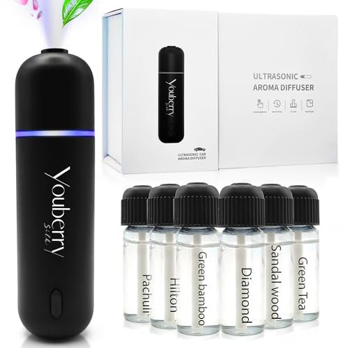 Smart car air freshener, Smart car diffuser, air freshener with 6 aroma oils, rechargeable aroma Diffuser