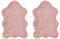 -LUXOR- living Coste - Lot de 2 Tapis Moelleux en Fourrure synthétique pour Chambre à Coucher - Idéal pour Une Utilisation comme Descente de lit - 55 x 80 cm - Vieux Rose