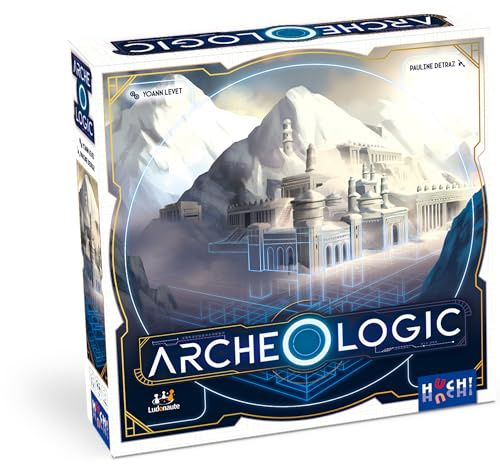 HUCH! | ArcheOlogic | Strategiespiel | Für 1 bis 4 Spieler ab 12 Jahren | Deduktion | Kartograhpiere den unbekannten Ort in den Bergen