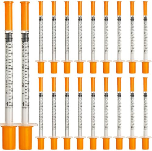 1ml Syringe Multifunctional Measuring Feeding Pets Syringes 30G*8mm Plastic Syringes with Cap for Labs Pets Feeding Small Syringe for Oil or Glue (10, Grams)