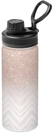 Glittery Pretty Pattern 18oz Sports Insulated Kettle Stainless Steel Water Bottles For Travel Sports Gym