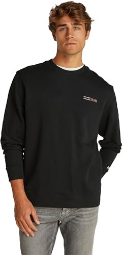 Tommy Jeans Herren TJM Reg Entry Graphic Crew EXT Dm0dm20849 Pullover-Sweatshirt, Black (Black), S EU