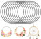 Yimomoyi 10 Stück Metallringe zum Basteln, 20CM Türkranz Metallring, Metall Ringe für Traumfänger, Deko Ringe zum Aufhängen, Loop Ringe für DIY Floral Hoop, Hochzeitskranz, (Schwarz, 20CM)