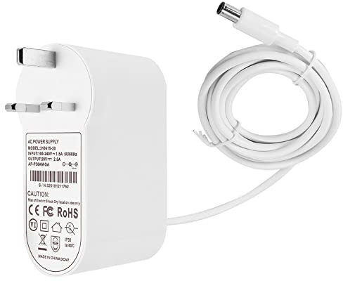 20V Charger for Dyson Air Purifier TP04 TP05 TP06, DP04 Fan Humidifier 20V 2.58A Cahrger Replacement Cable 1.85m 281831-05,310415-20 [UK Plug]