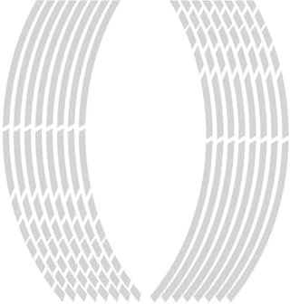 BPOioop Motorrad Reflektierende Felgenrandaufkleber Auto Modellierung Motorrad Stahl Ring Rad Aufkleber Aufkleber Für RSV MILLE R MANA Modell RST1000 FUTURA 18 Zoll(Silver)