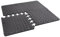 Phoenix Fitness Interlocking Floor Mats - 4 Non-Slip EVA Foam Flooring Tiles for Home, Gym, Garage, Kids Room & Exercise - Heavy-Duty Protective Floor Mat for Indoors & Outdoors - 30x30cm, Black