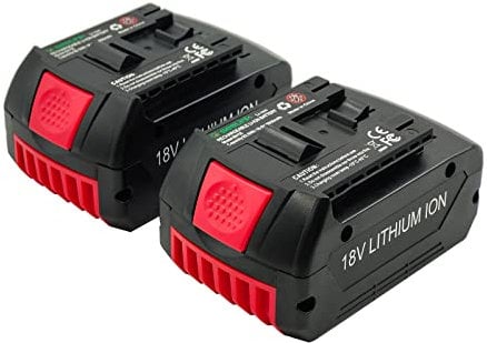 Geelink Confezione da 2 batterie agli ioni di litio BAT609 da 5,0 Ah di ricambio per utensili elettrici senza fili Bosch Professional 18 V BAT610G BAT618G BAT619 BAT621 BAT620 con indicatore di carica