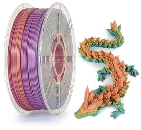 Kingroon PLA-Filament 1,75 mm für das 3D-Drucker-Filament, 3D-Druckmaterialien, 1 kg, 3D-Filament, Maßgenauigkeit +/- 0,03 mm, 3D-Drucker-Filament PLA mit Spule gewickelt, ordentlicher Farbverlauf