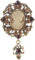 Vintage Cameo Brosche Strass Broch Viktorianischer Stein mit Rose Pins für Frauen Anhänger Schmuck Geschenk (Gold)