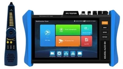 CCTV Test Monitor, Newest 8-Inch 4K CCTV Tester Monitor 4K H.265 CCTV AHD CVI TVI IP Camera Tester IPC Tester POE++ SFP Optical e VGA(IPC-T90-ADHS Plus)