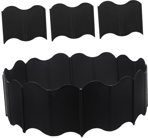 DIKACA Gartenzaun Hoftrennzaun 20-teilig Schwarz Gartenpflanzenzaun Gerade Oder Gebogene Form