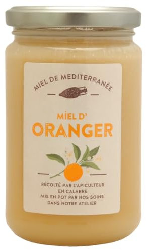 Les Ruchers du Luberon - Miel d'Oranger 400 g - 100% Naturel - Délicatement Parfumé - Non Filtré - Non Pasteurisé