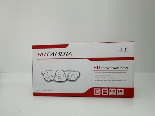 SQUADO Telecamera HD di Sicurezza Impermeabile, 720P AHD, Infrarossi, IP66, Lente 3.6 mm, NTSC