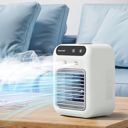 Glacier Breeze AC Unit, Glacier Breeze Portable AC Mini Air Cooler - 2 Speeds, 500ml Ice Tank, 20db Quiet, USB-Powered Evaporative Cooler Air Conditioner for Home, Office, Camping(White)