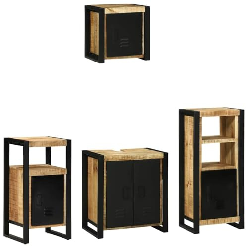 vidaXL Urban Industrial Living Room Set - The Perfect Storage Solution for Your Home